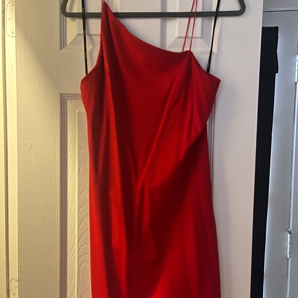 Elegant Red Asymmetrical Dress